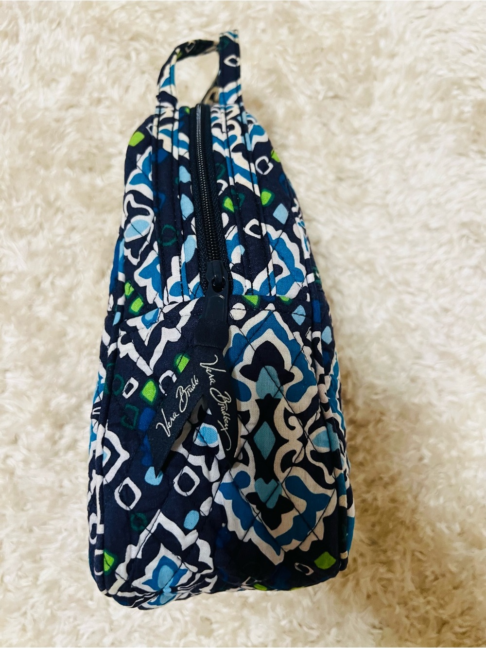 Vera Bradley Navy Blue Multi Quilted Insulated Tote - Picture 2 of 9